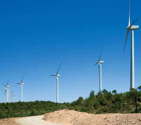 Wind power plant in Rubió